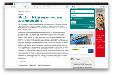 Plattform bringt zusammen, was zusammengehört Plattform bringt zusammen, was zusammengehört