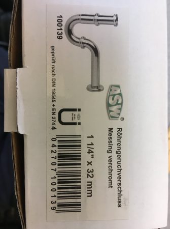 ASW Röhrensiphon 1 1/4″ x 32mm ASW Röhrensiphon 1 1/4″ x 32mm