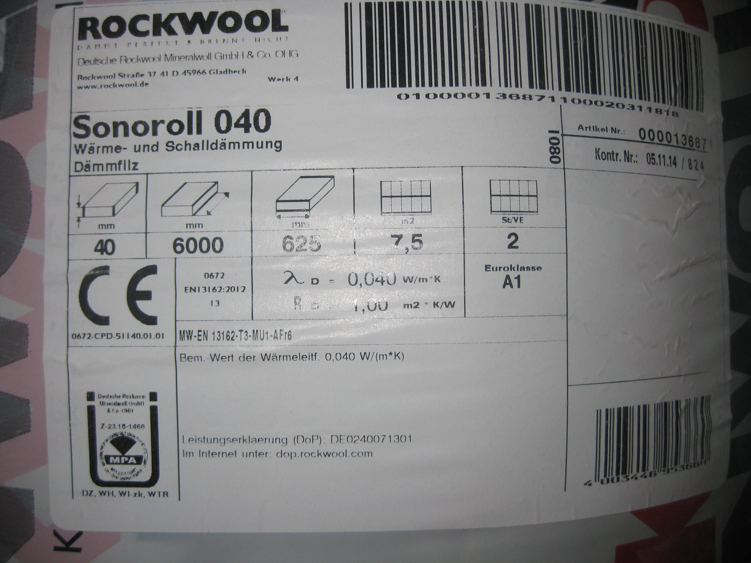 Rockwool Sonoroll 040
