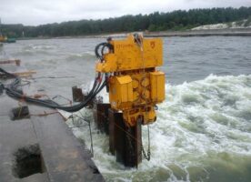 Used vibro hammer PVE 2312 VM to work on a crane or piling rig