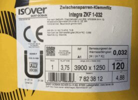 Isover Integra ZKF 1-032 120mm, Zwischensparrenklemmfilz