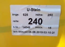 YTONG U-STEINE 30 Stk. / 2 Paletten original verpackt!!