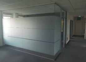 Systemtrennwand Glas  L-Form