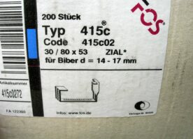 FOS Typ 415c 30/80x53 für Biber d = 14 17 mm Ziegel Klammer Biberschwanz