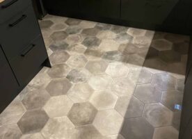 Fliesen Betonoptik Sechseck