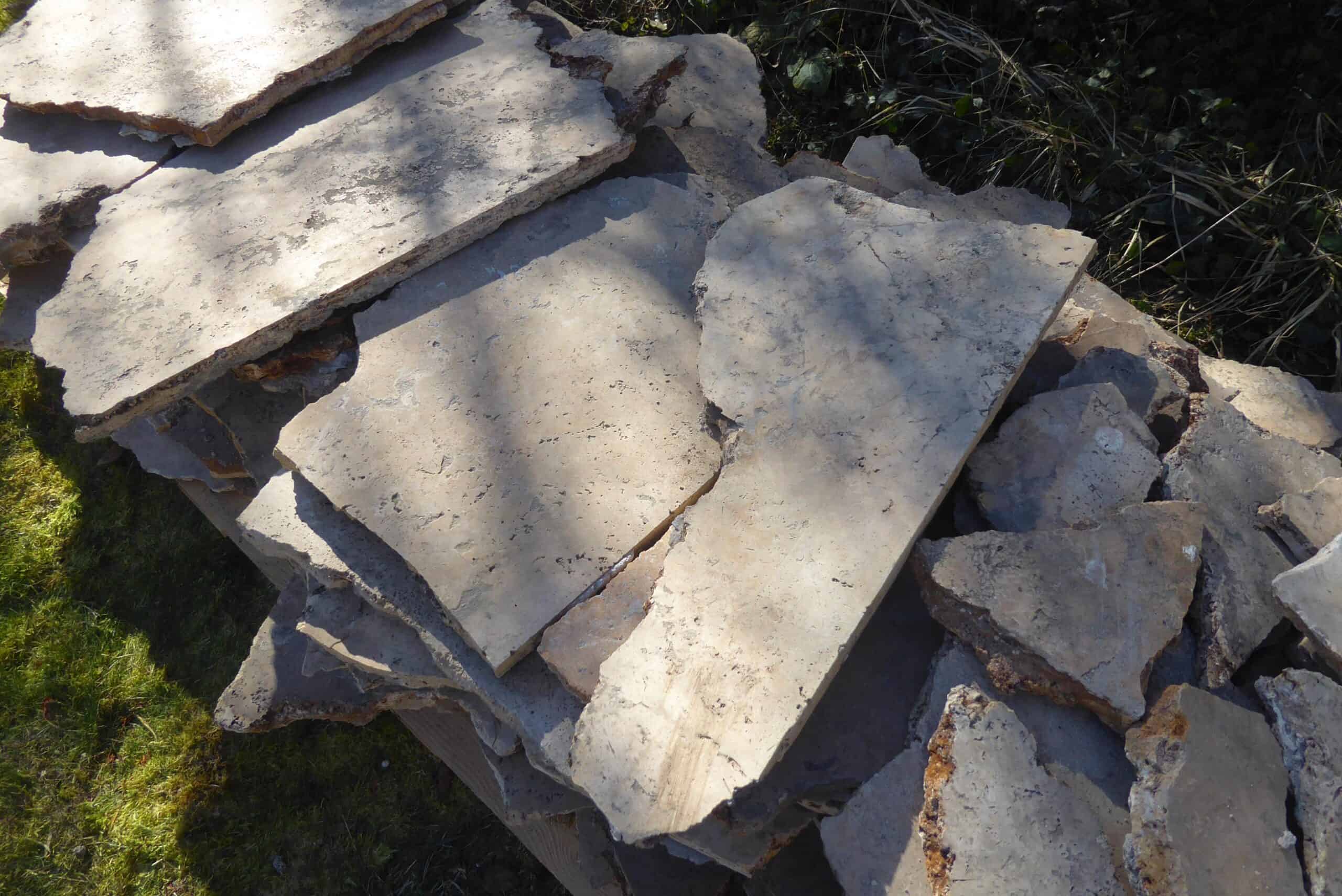 Travertin Bruchsteinplatten verschiedene Größen knapp 20qm kaufen