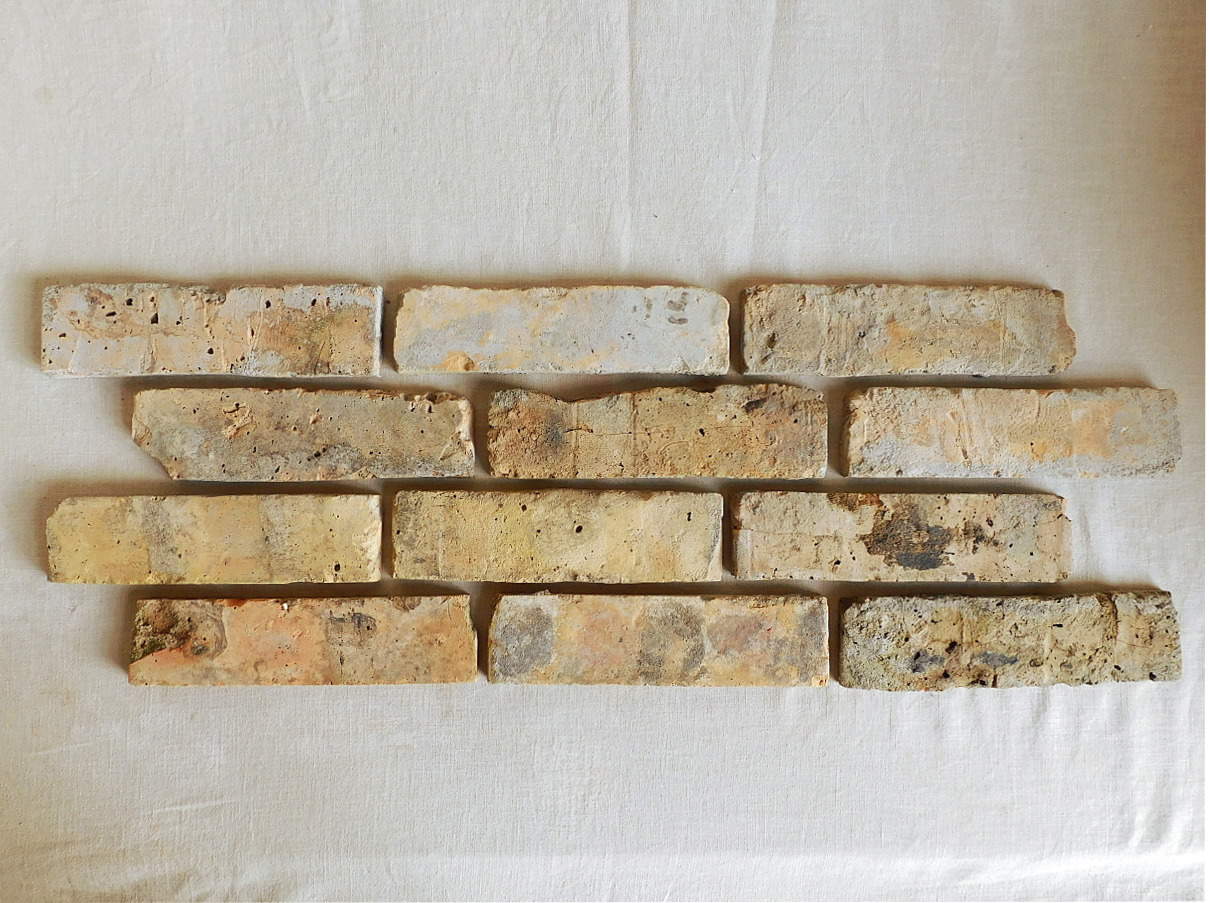 Antike Mediterrane alte Ziegel Klinker Riemchen Mauer verblend stein Wand gestaltung