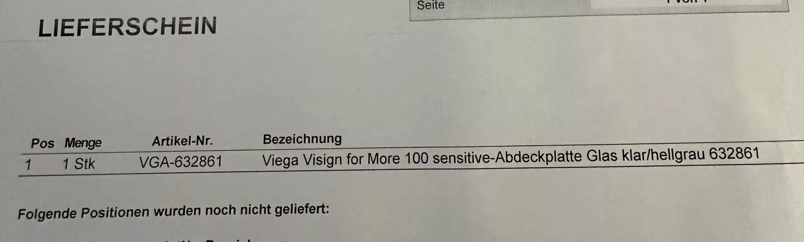 Viega Drückerplatte sensitive