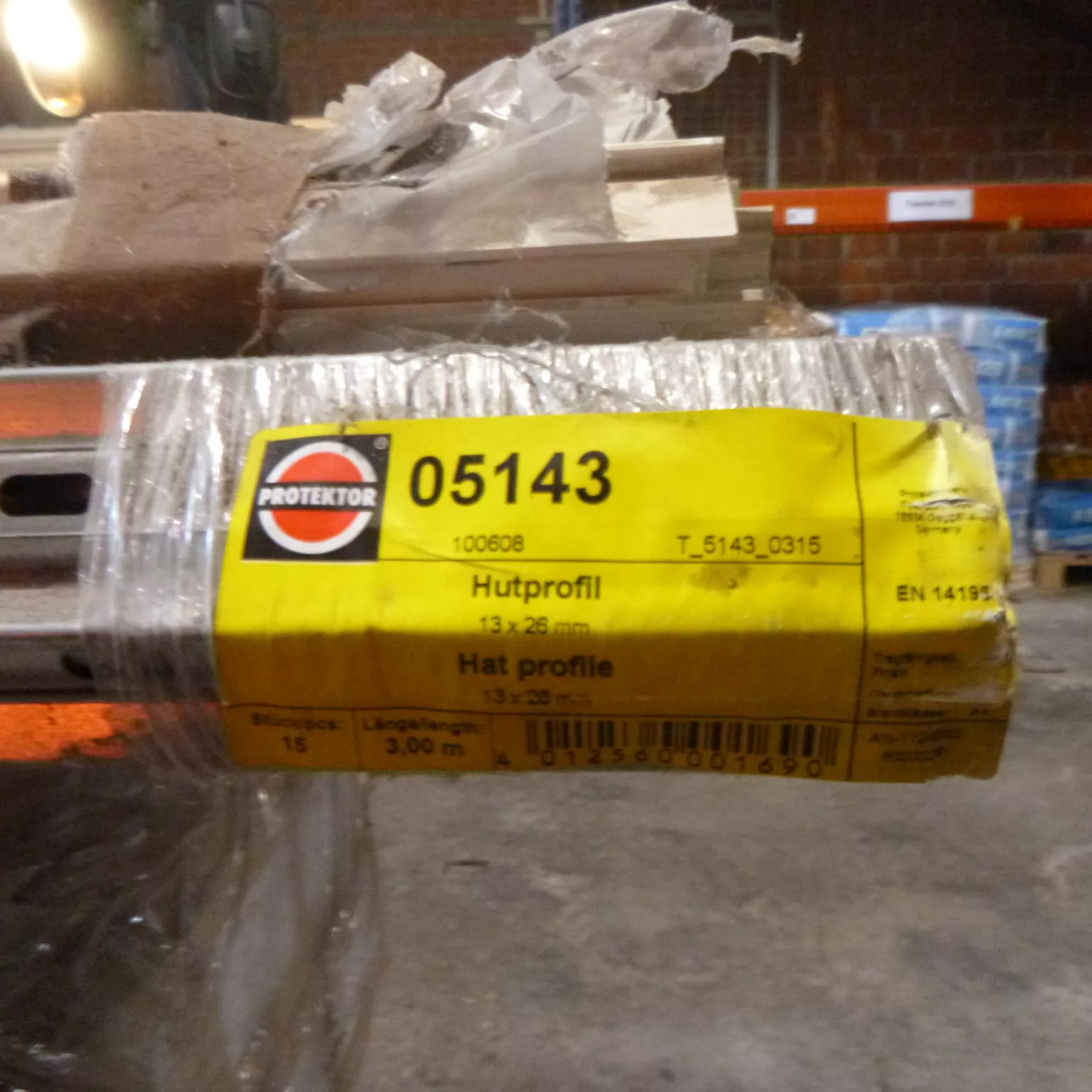 Protektor Hutprofil; 2380 x 13 x 26 mm