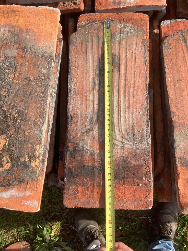 historische Biberschwanzziegel, handgeformte
