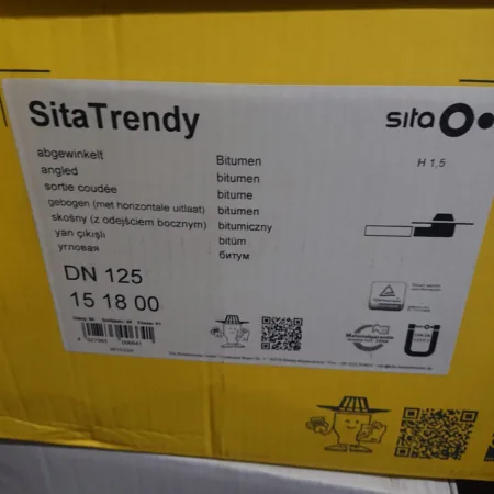 Sita Trendy agewinkelt DN 125 Bitumen