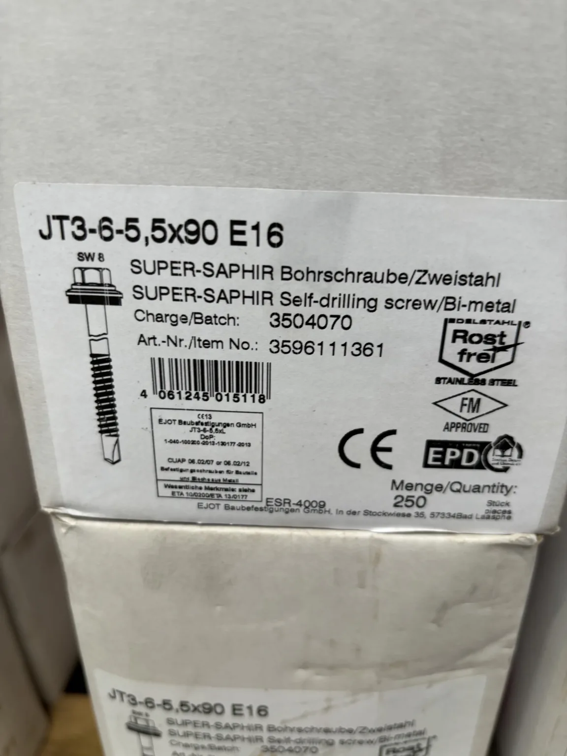 EJOT JT3-6-5,5×90 E16