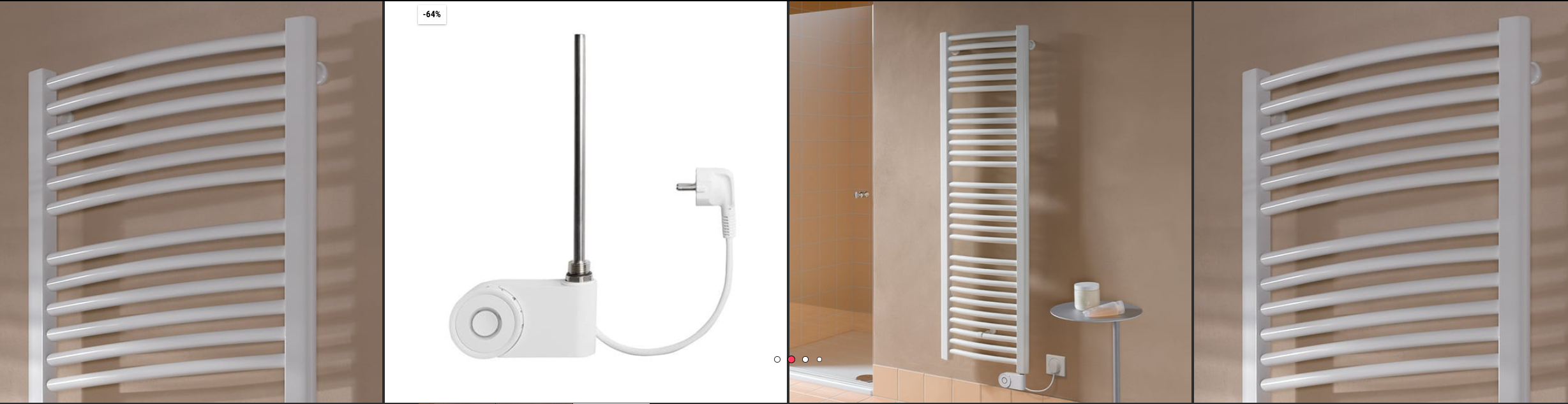 Heizkörper Kermi Basic gebogen 1770x64x524mm, 800W FKS rechts u. weiß