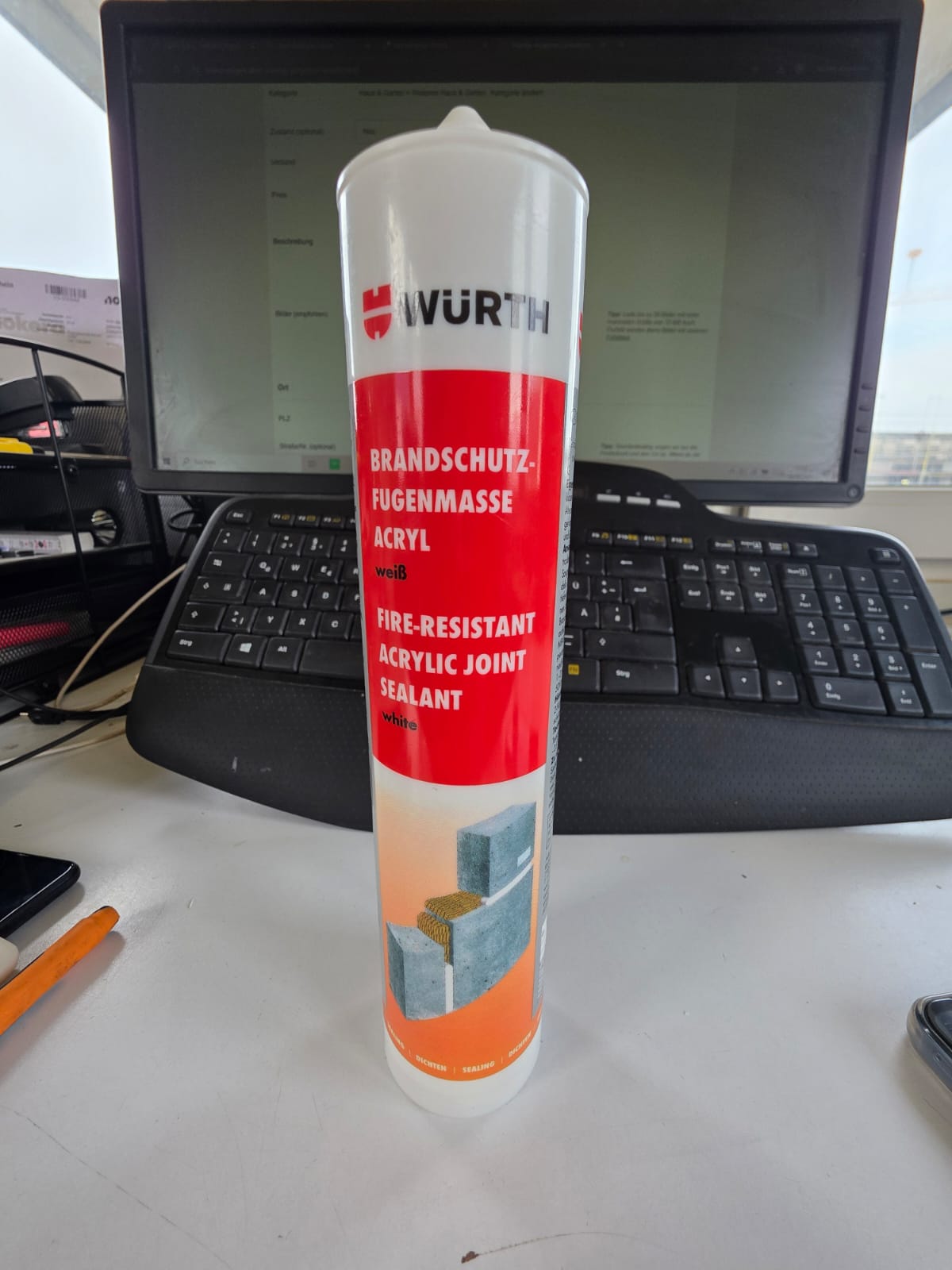 Würth Brandschutzfugenmasse Acryl weiß