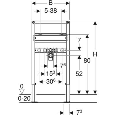 Geberit Waschtisch Montageelement 820/980mm