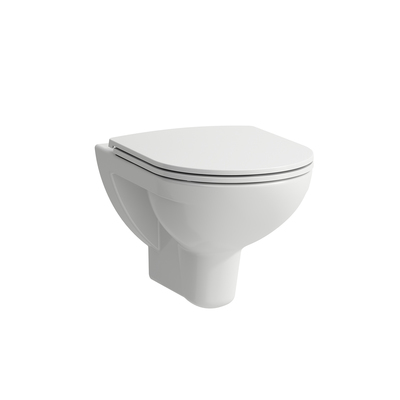 Laufen Wand Tiefspül-WC Pro 530x360mm Spülrandlos offene Befestigung inkl. Sitz mit Absenkautomatik weiß