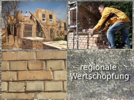 Historische Ziegelsteine rustikal original Backstein mediterran Landhaus Loft urig
