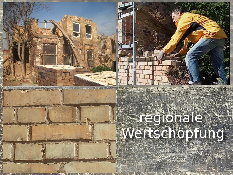 Historische Ziegelsteine rustikal original Backstein mediterran Landhaus Loft urig