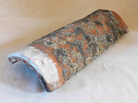 Dach-First Ziegel handgestrichen Um 1870 patiniert Kerzenhalter Wand Dekoration shabby Chic rutikal Landhaus