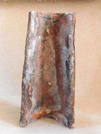 Dach-First Ziegel handgestrichen Um 1870 patiniert Kerzenhalter Wand Dekoration shabby Chic rutikal Landhaus
