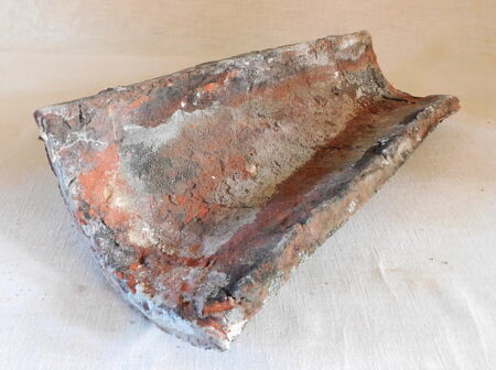 Dach-First Ziegel handgestrichen Um 1870 patiniert Kerzenhalter Wand Dekoration shabby Chic rutikal Landhaus