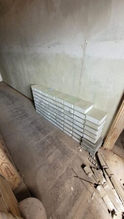 Glasbausteine, Klarglas, 60+2 Stk, 19x19x8cm