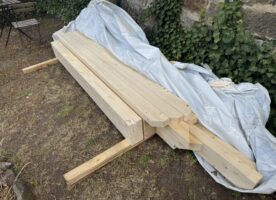 Terrassenüberdachung Holz-Bausatz 3,5mx2,5m , neu