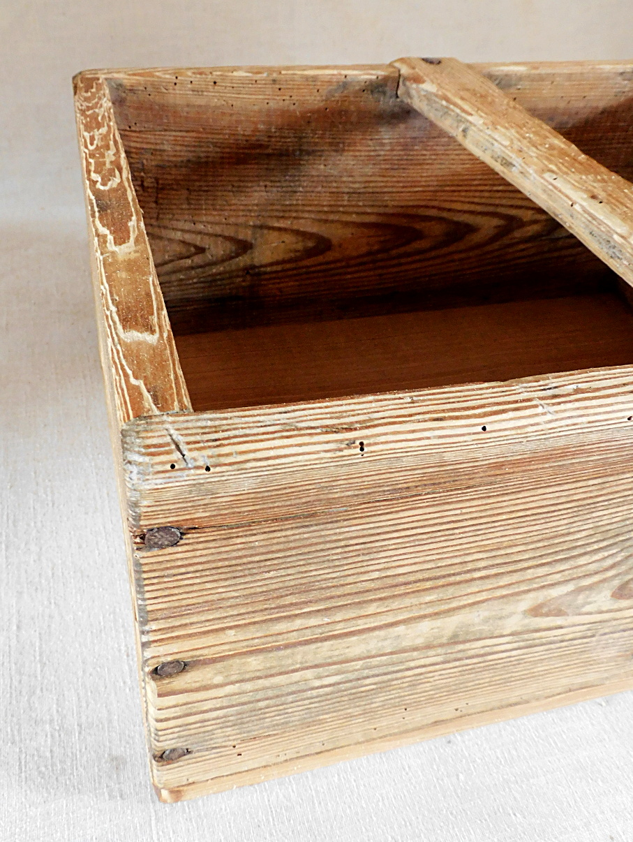 uralte stabile original historische Holz Werkzeug Kiste Deko Aufbewahrung vintage shabby chic