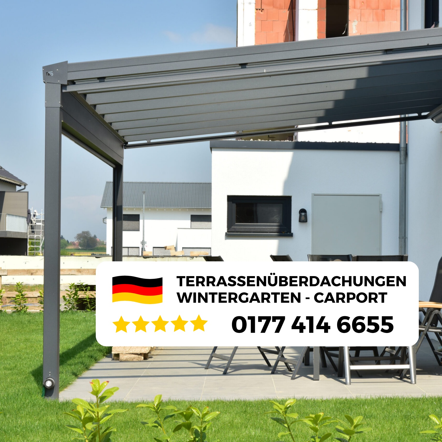 ⭐⭐⭐⭐⭐ Terrassenüberdachung Wintergarten Carport Pergola Markise Terrassendach Sonnenschutz Terrasse Sonnenschutz