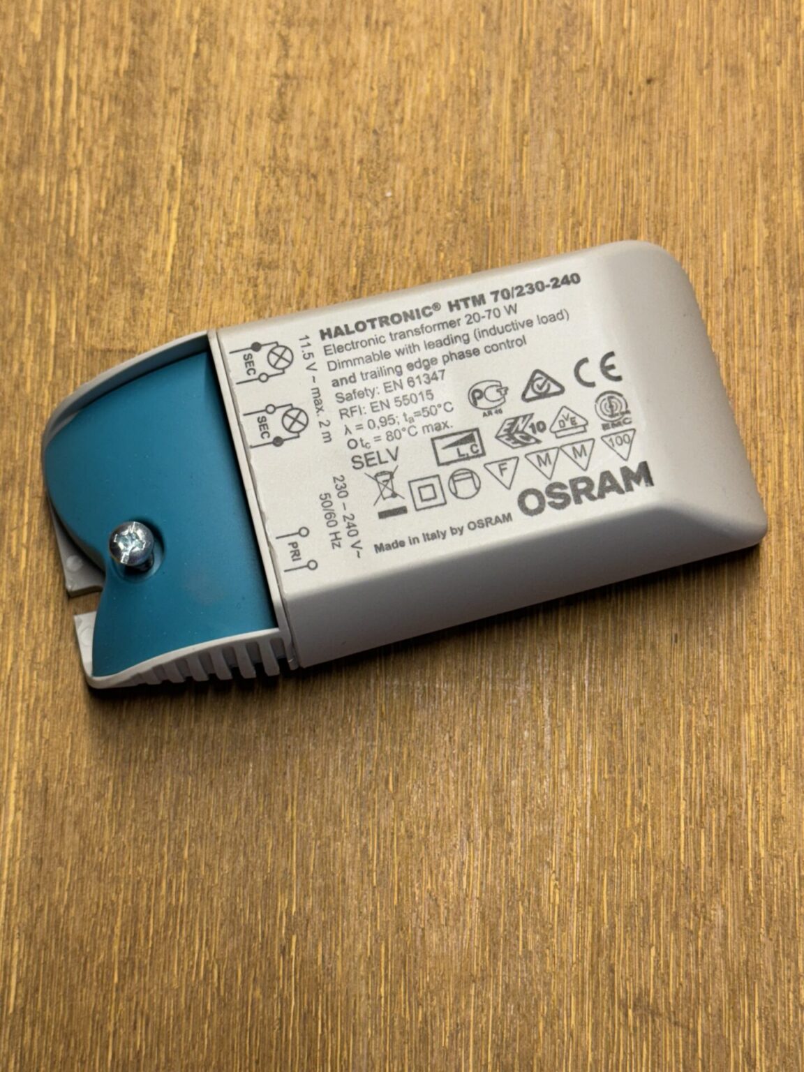 OSRAM, elektronischer Trafo Halotronic HTM 70/230-240