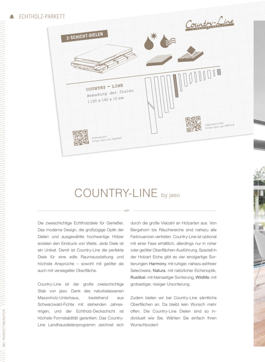 16m^2 Parkett Blackforest Woodfloors Country-Line Eiche Natura