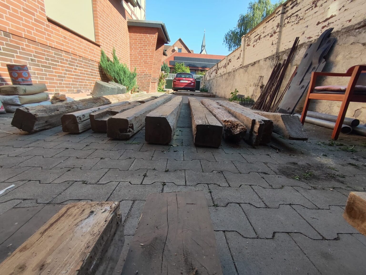 Alte scheunenbalken