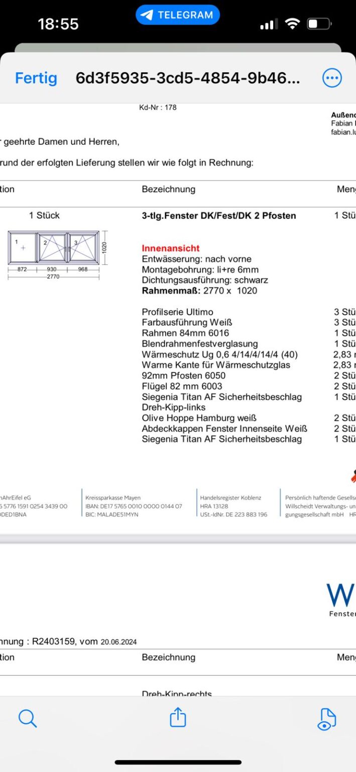 WinTech Fenster dreifachverglast