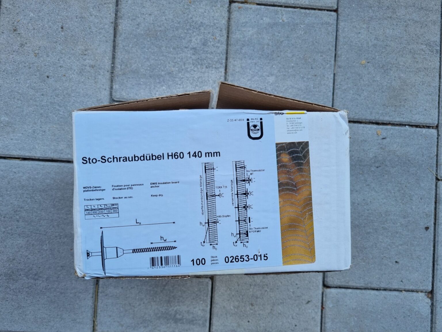 Sto Schraubdübel / Dämmstoffdübel H60 140 mm