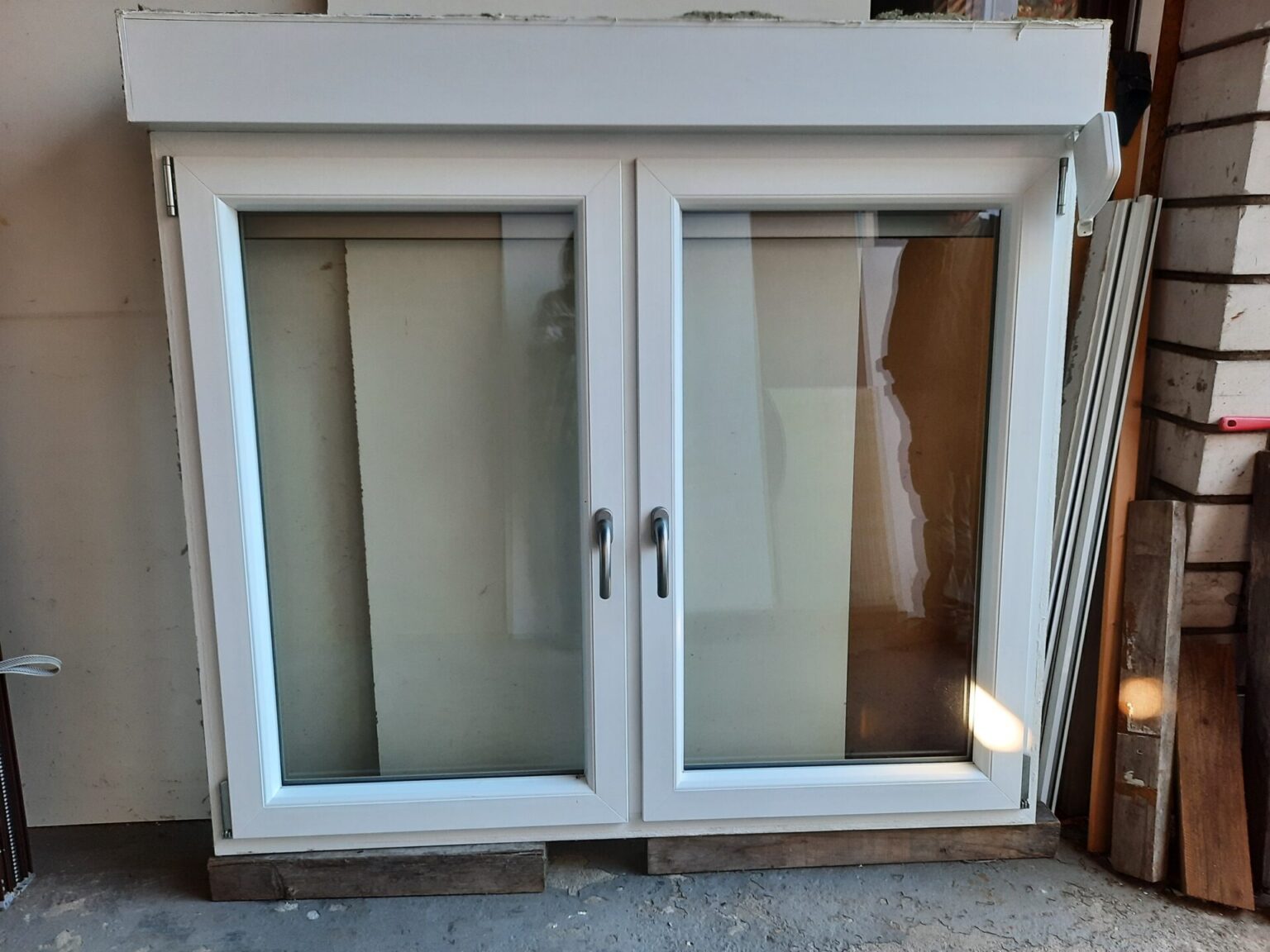 Kunststoff-Fenster, 2-flg. Teilung mittig, Breite 1.460 x Höhe 1.200 mm, System PaXabsolut74