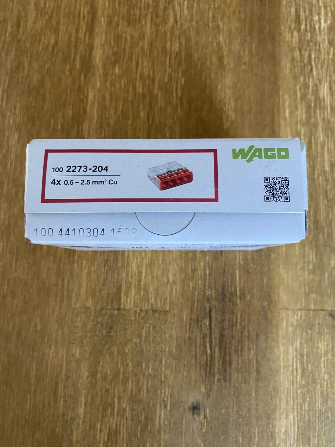 WAGO Verbindungsdosenklemme 2273-204, 4 x 0.5-2.5 mm², rot