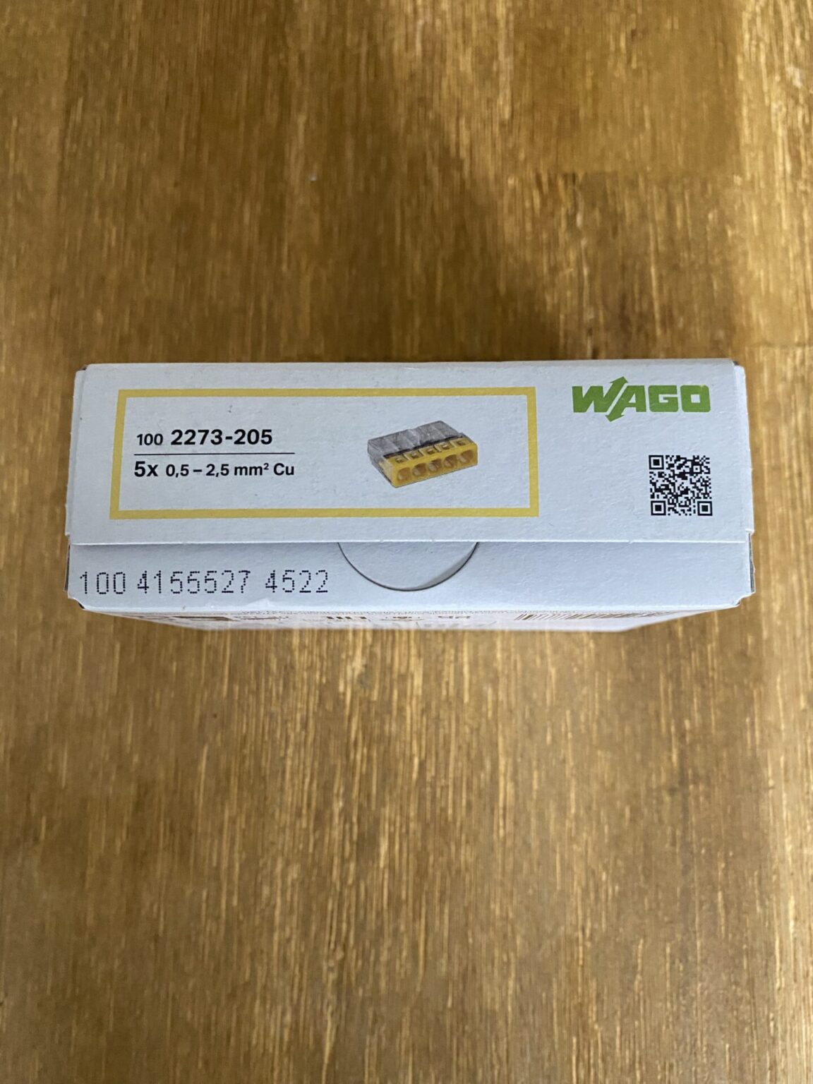WAGO Verbindungsdosenklemme 2273-205, 5 x 0.5-2.5 mm², gelb