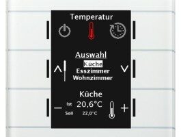 MDT BE-GBZW.01 KNX Glas Bedienzentrale Smart mit Farbdisplay Weiß
