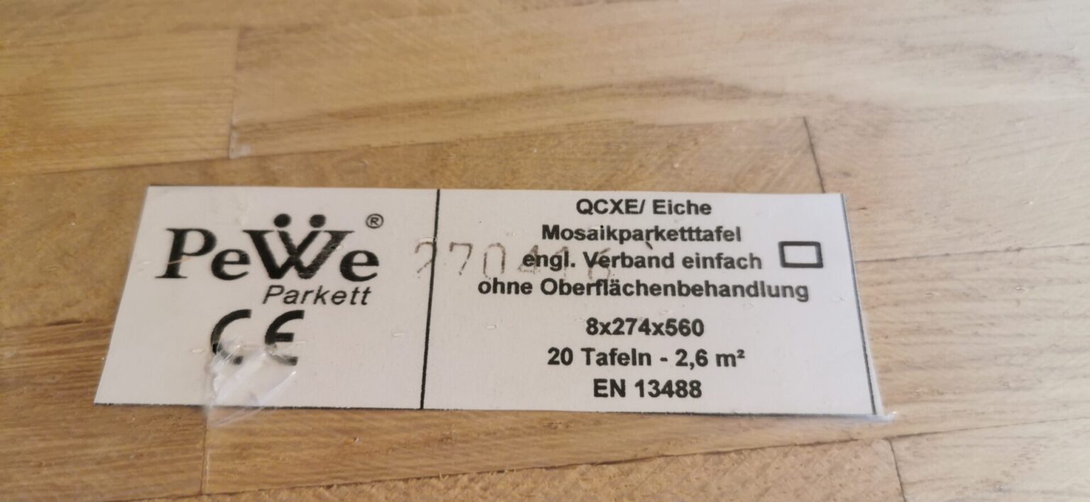 Eichenparkett / Echtholzparkett / Parkettboden – 83 m²
