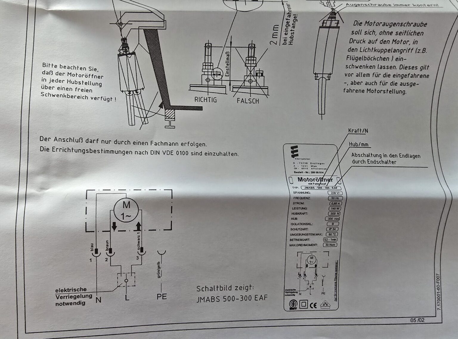 Motoröffner z.B. für Lichtkuppeln
