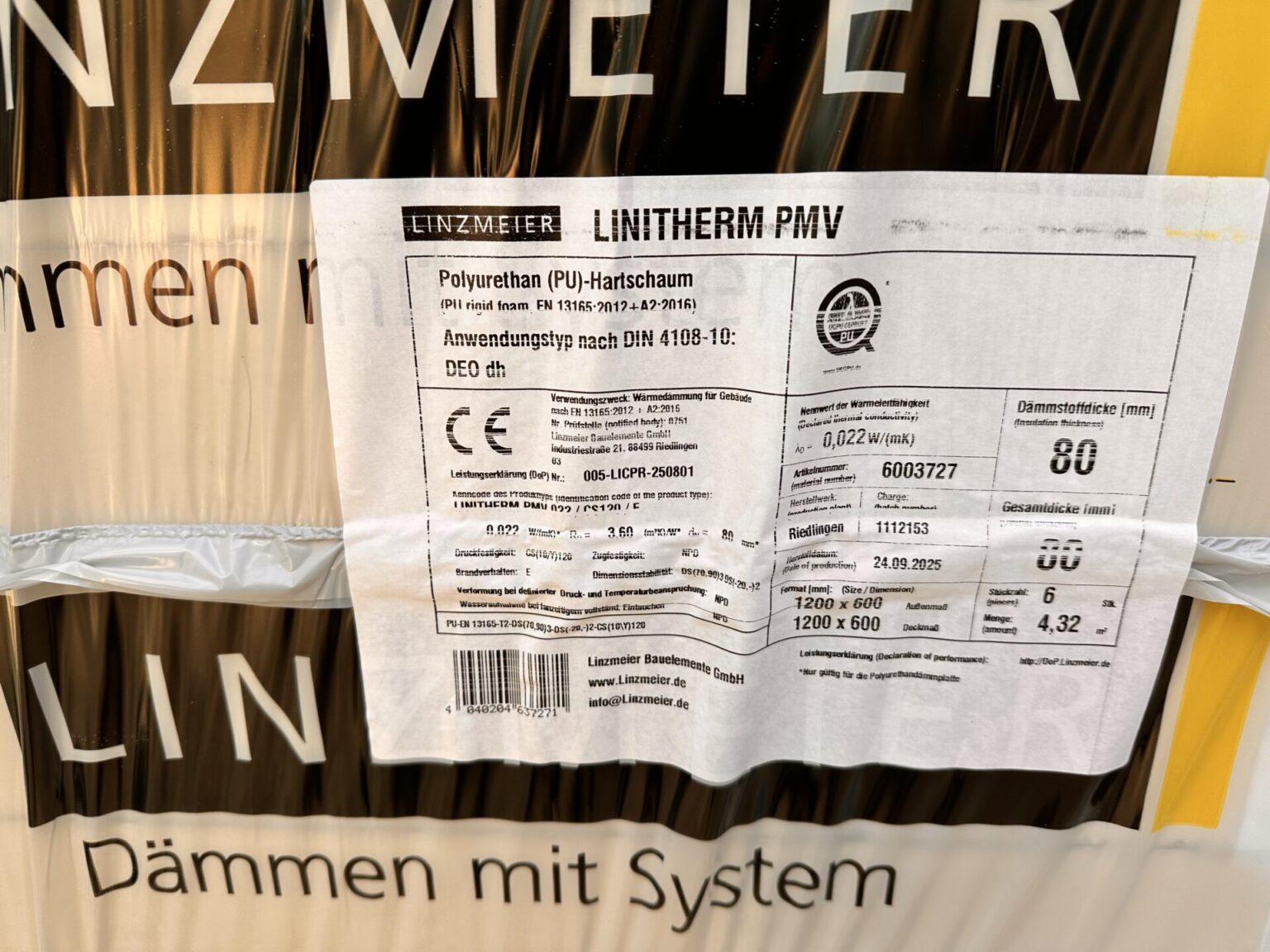 Linitherm PMV Platten von Linzmeier