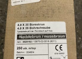 Trapezblechschraube 4,8x35 mm verzinkt, RAL 8011 Nussbraun