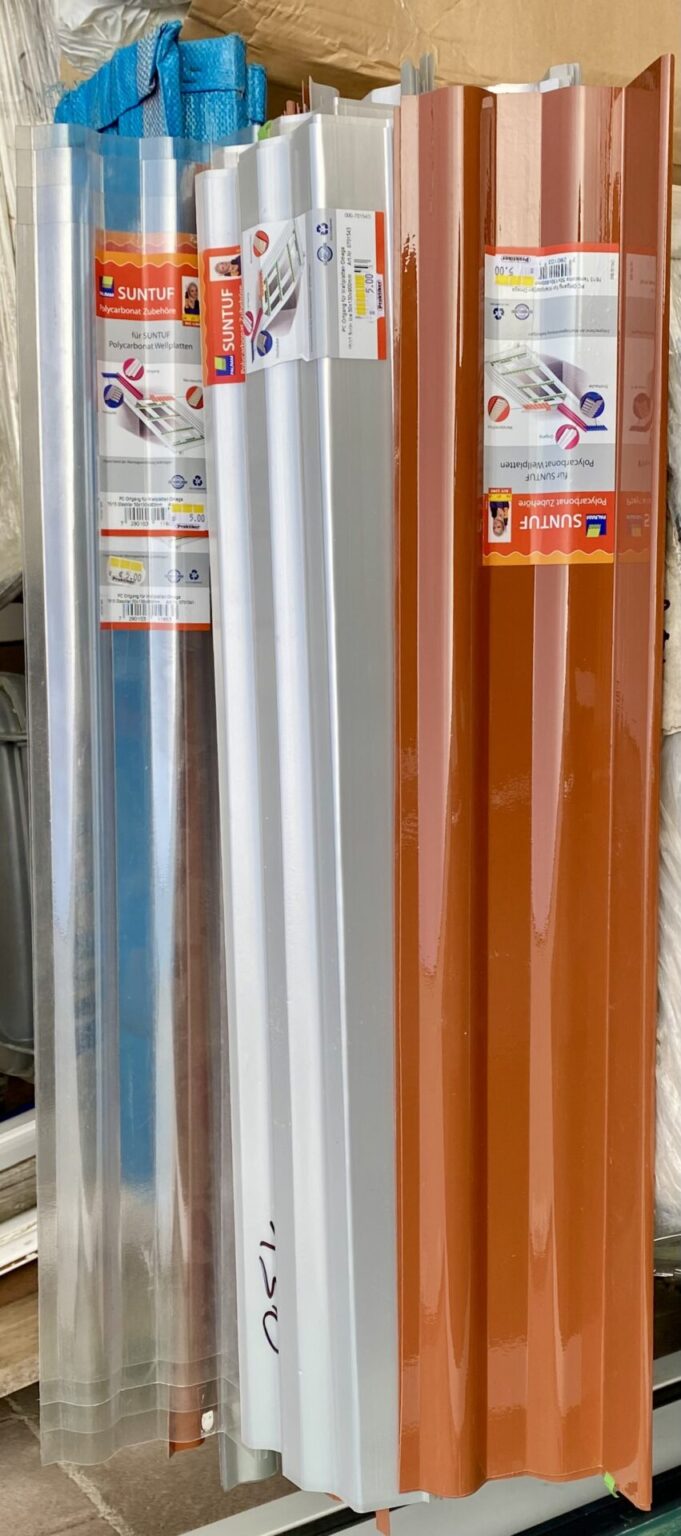 PALRAM SUNTUF Polycarbonat Wellplatten, versch. Farben, Dachplatten, Bedachung