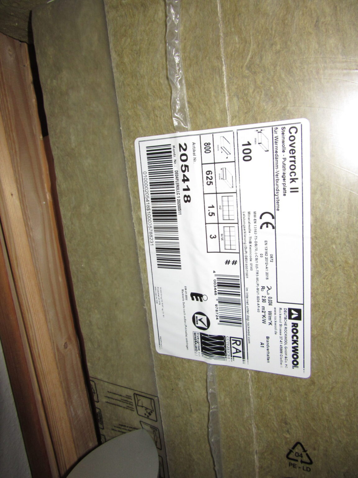 ROCKWOOL Coverrock® II beschichtete Putzträgerplatten Steinwolle