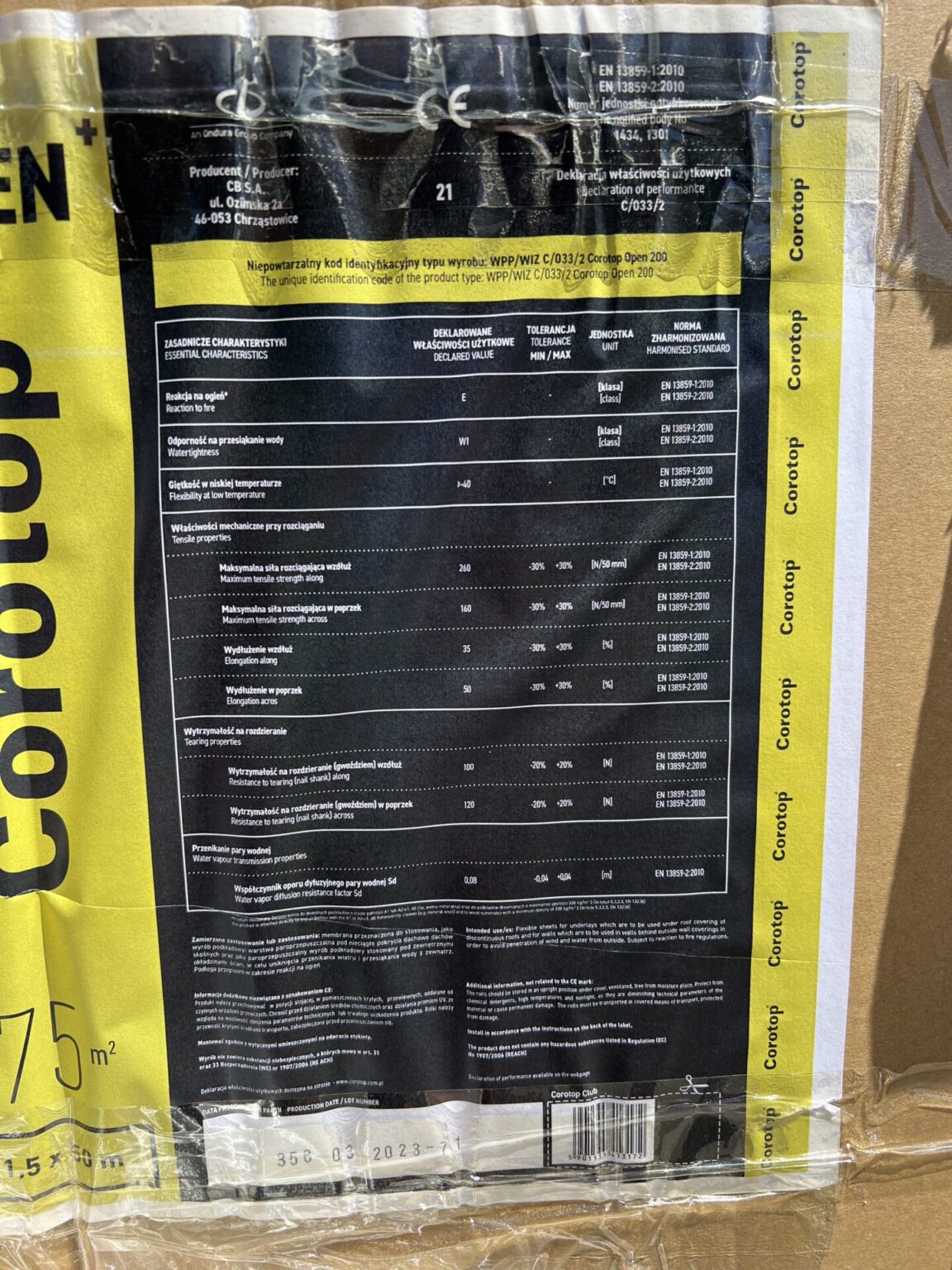 Onduline Corotop Open Fassadenbahn 50 x 1.5 m, Baustoffe, Baubedarf