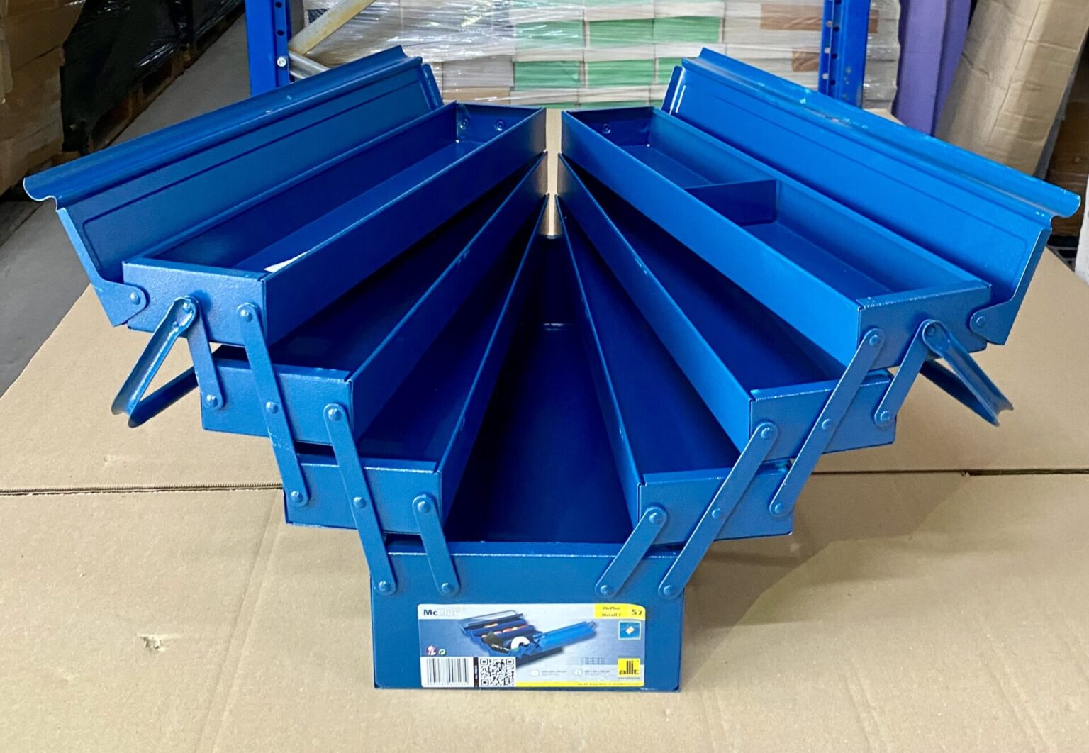 Allit McPlus Metall Werkzeugkasten blau, Werkzeugbox, Werkstatt, Werkstattbedarf