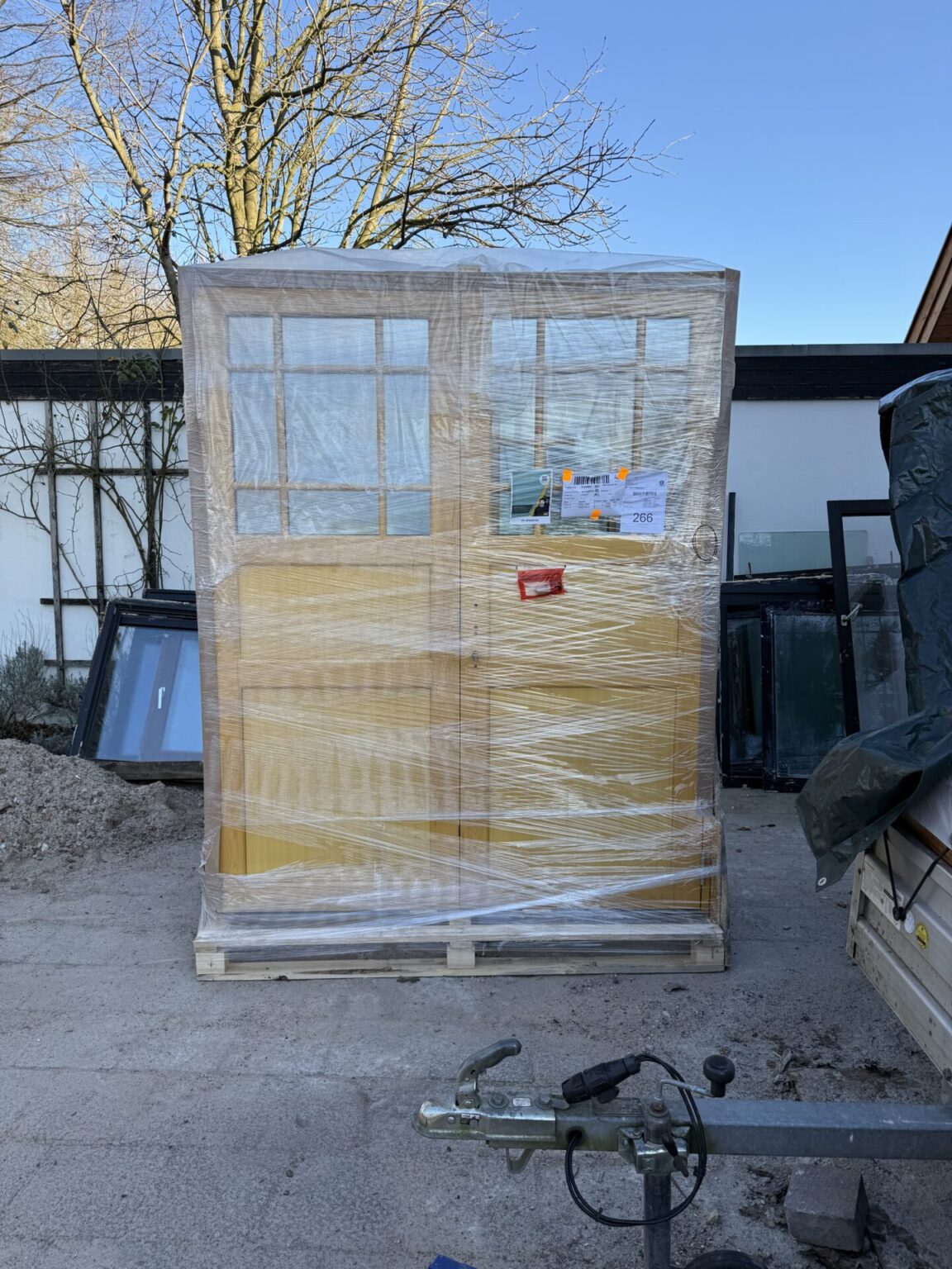 Doppelflügelige Eingangstür Massivholz
