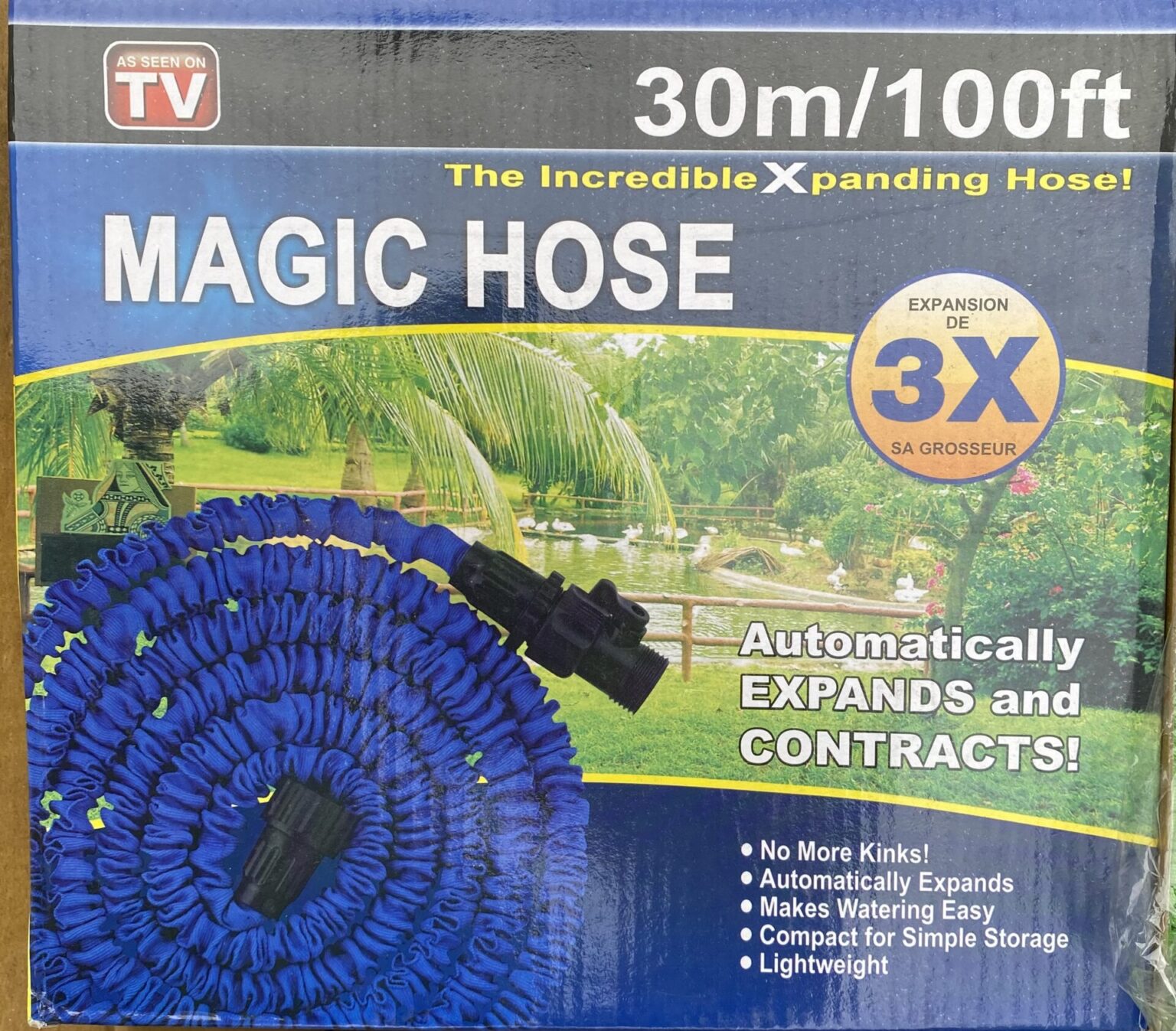 Magic Hose Wasserschlauch, Gartenschläuche dehnbar mit Düse, Gartenbedarf, Gartenartikel