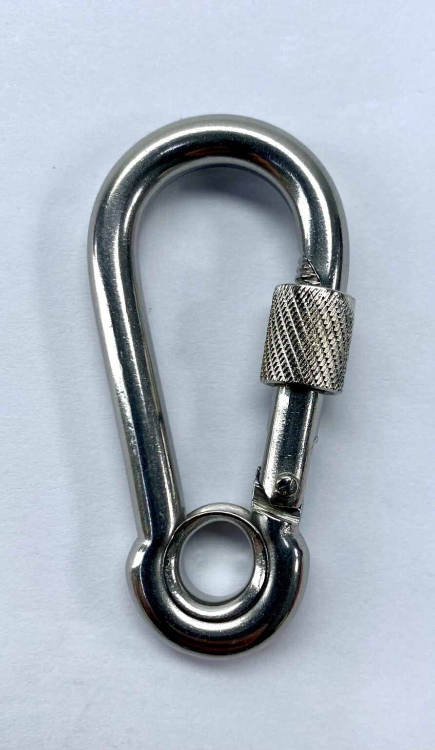 Elecsa Karabinerhaken 2 Größen silberfarben, Schwerlast Karabiner, Metallhaken, Befestigungshaken