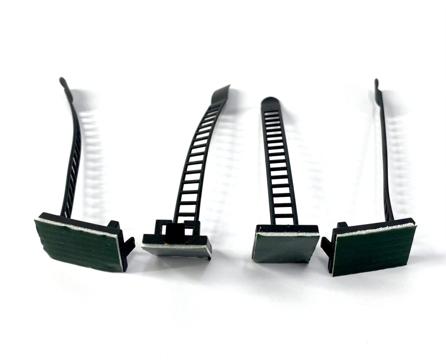 Kabelklemmen selbstklebend inkl. Schrauben, schwarz, 18x25x90 mm, Kabelhalter, Cable Clips
